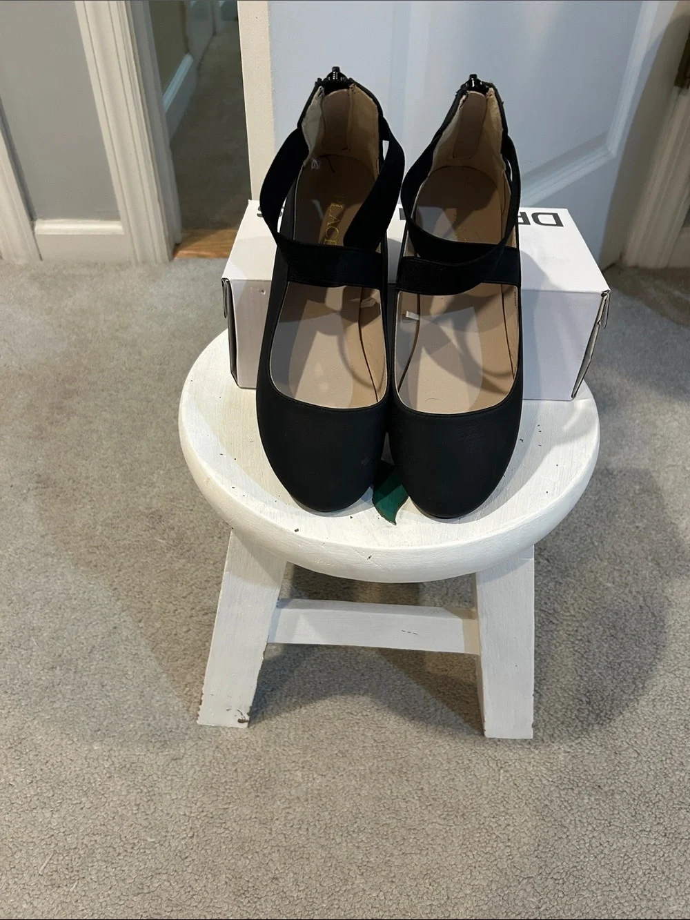 Black Girls Mary Jane Flats with Ankle Strap